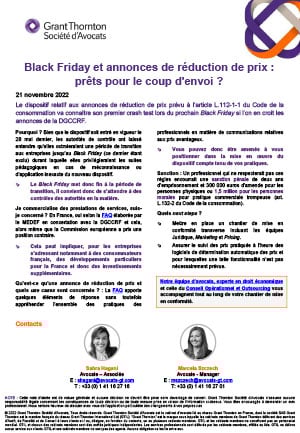 Black Friday et annonces de réduction de prix